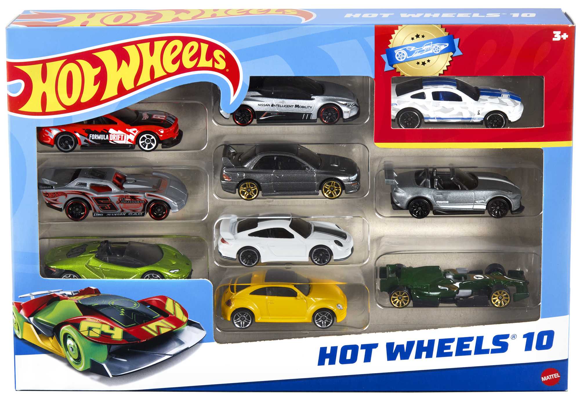Hot Wheels Set Of 10 1:64 Scale Toy Trucks And Cars For Kids & Collectors - Imagen 6