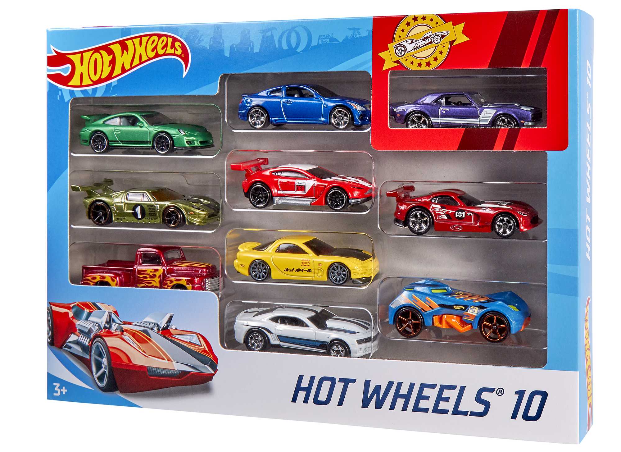 Hot Wheels Set Of 10 1:64 Scale Toy Trucks And Cars For Kids & Collectors - Imagen 7