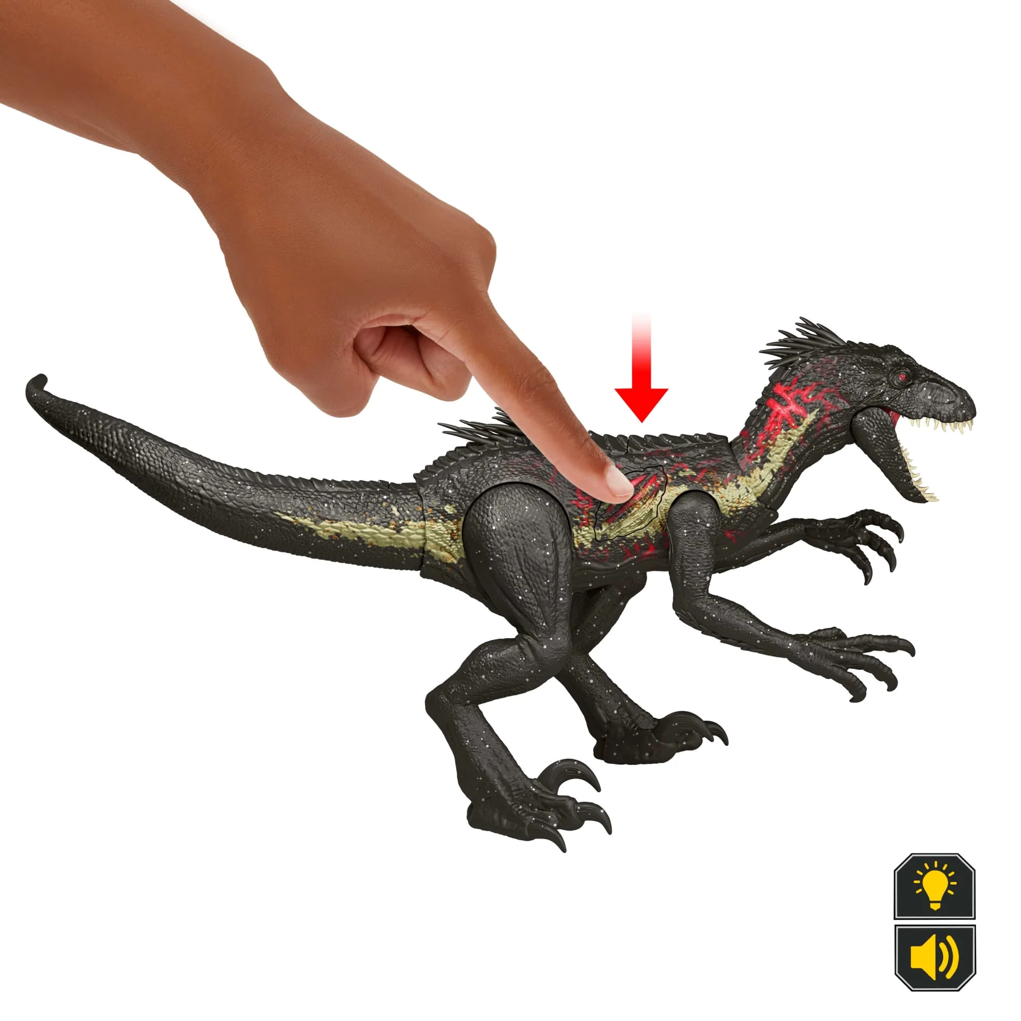 Figura De Dinosaurio De Indorráptor Ultimate Damage De Jurassic World Con Daños, Luces Y Sonidos - Imagen 4